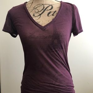 Burgundy sheer tee